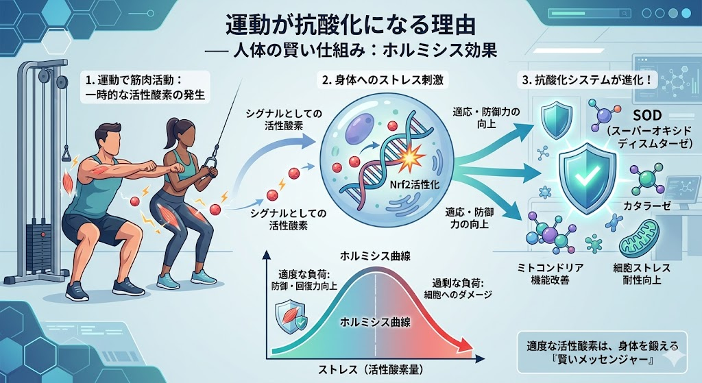 なぜ運動は抗酸化になるのか——ホルミシス効果という人体の賢い仕組み