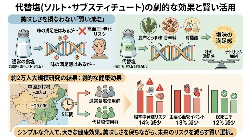 世界のガイドラインを震撼させた「代替塩」の劇的な効果「減塩=味気ない」という常識を変える新たな選択肢