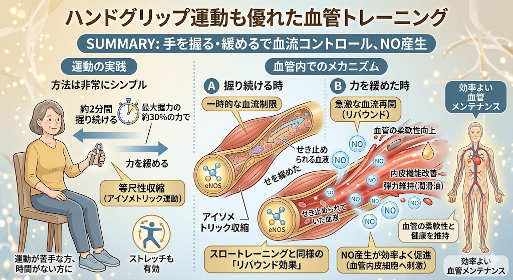 ハンドグリップ運動も優れた血管トレーニング