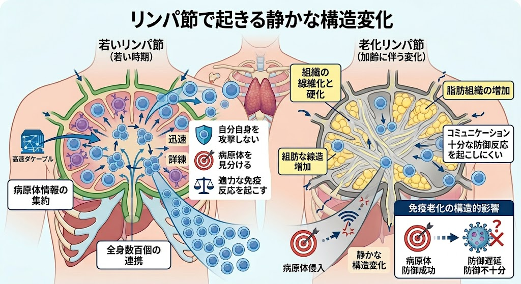 リンパ節で起きる静かな構造変化