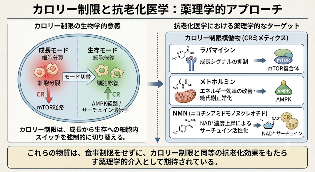 カロリー制限と同等の抗老化効果をもたらす物質