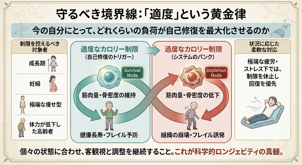 細胞の修復メカニズムを最大化する「戦略的食事法」：守るべき境界線：「適度」という黄金律