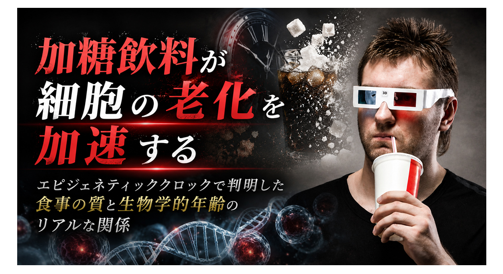 加糖飲料が細胞の老化を加速する──エピジェネティッククロックで判明した食事の質と生物学的年齢のリアルな関係