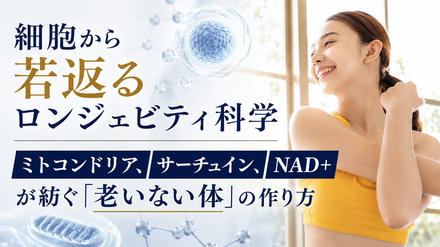 細胞から若返るロンジェビティ科学──ミトコンドリア、サーチュイン、NAD+が紡ぐ「老いない体」の作り方