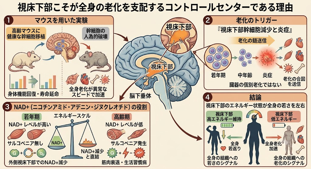 視床下部こそが全身の老化を支配するコントロールセンターである理由