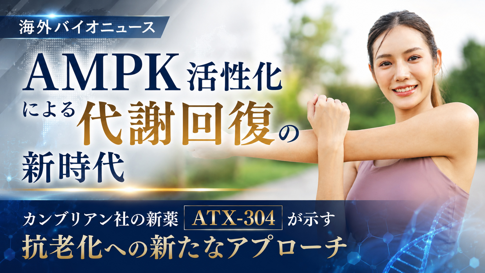 AMPK活性化による代謝回復の新時代──カンブリアン社の新薬「ATX-304」が示す抗老化への新たなアプローチ