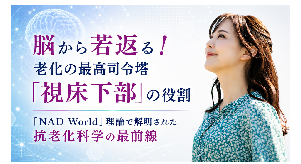 脳から若返る！老化の最高司令塔「視床下部」の役割──「NAD World」理論で解明された抗老化科学の最前線