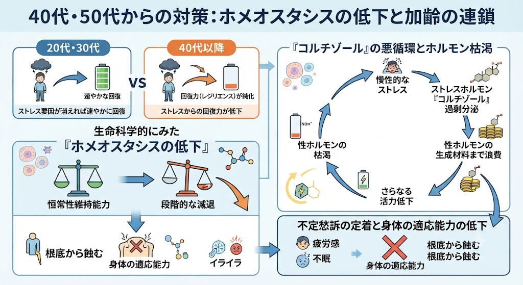 40代・50代からの対策──ホメオスタシスの低下と加齢の連鎖
