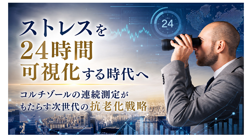 ストレスを24時間可視化する時代へ──コルチゾールの連続測定がもたらす次世代の抗老化戦略