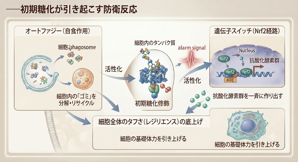 初期糖化が引き起こす防衛反応