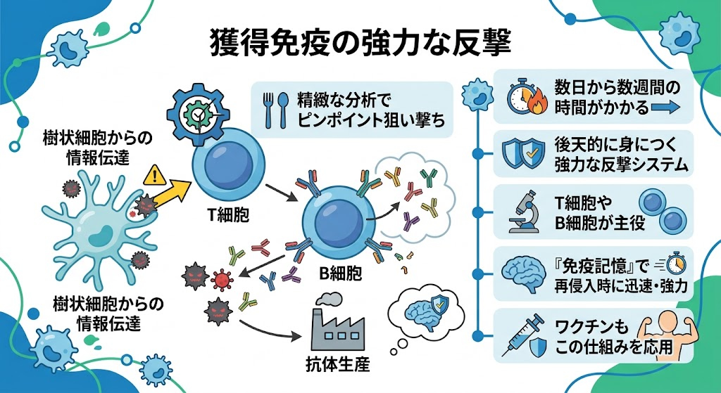 経験に基づく強力な反撃「獲得免疫」