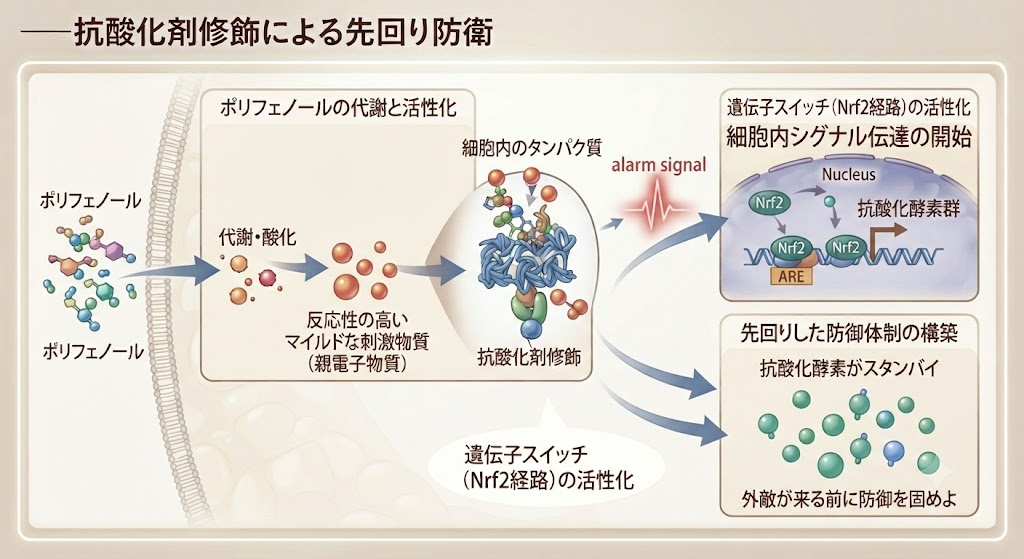抗酸化剤修飾による先回り防衛
