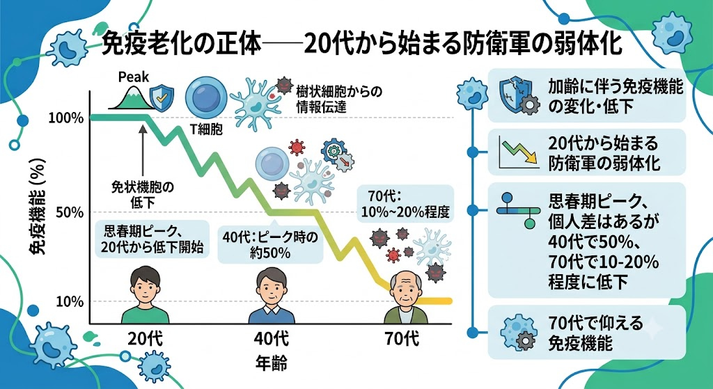 免疫老化の正体──20代から始まる防衛軍の弱体化