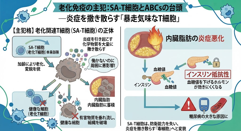 炎症を撒き散らす「暴走気味なT細胞」