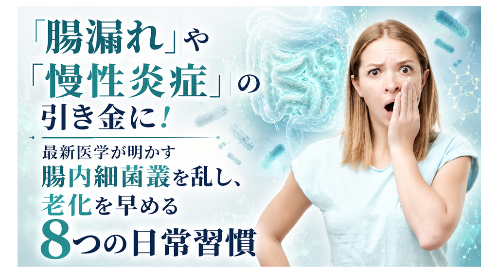 「腸漏れ」や「慢性炎症」の引き金に！──最新医学が明かす腸内細菌叢を乱し、老化を早める8つの日常習慣