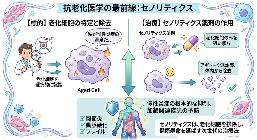 抗老化医学の最前線：セノリティクス──相互作用の遮断による劇的な回復