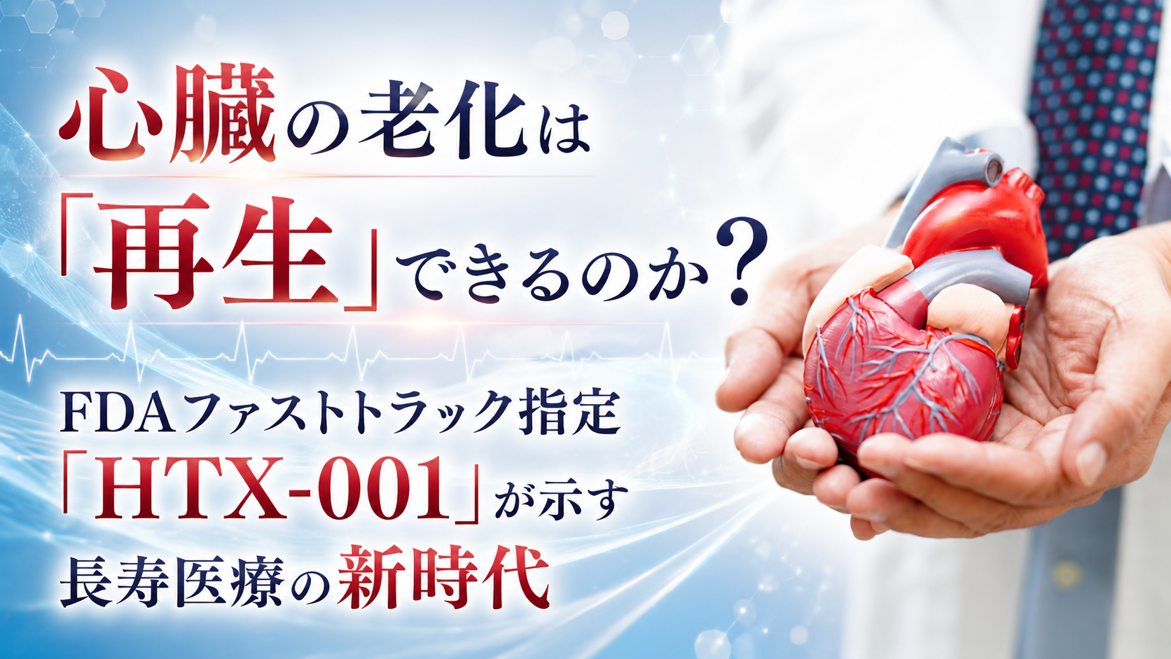 心臓の老化は「再生」できるのか？──FDAファストトラック指定「HTX-001」が示す長寿医療の新時代