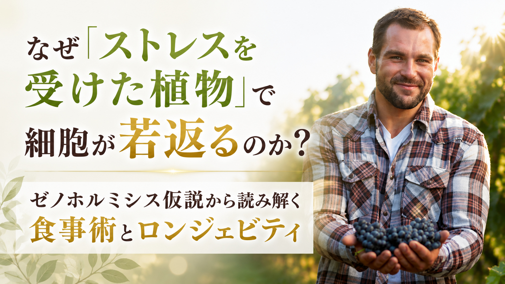 なぜ「ストレスを受けた植物」で細胞が若返るのか？──ゼノホルミシス仮説から読み解く食事術とロンジェビティ