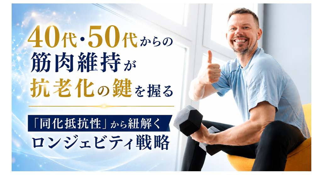 40代・50代からの筋肉維持が抗老化の鍵を握る──「同化抵抗性」から紐解くロンジェビティ戦略