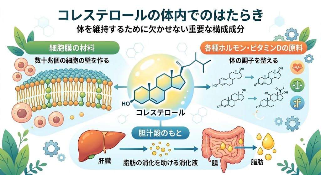 コレステロールの体内でのはたらき～体を維持するために欠かせない重要な構成成分