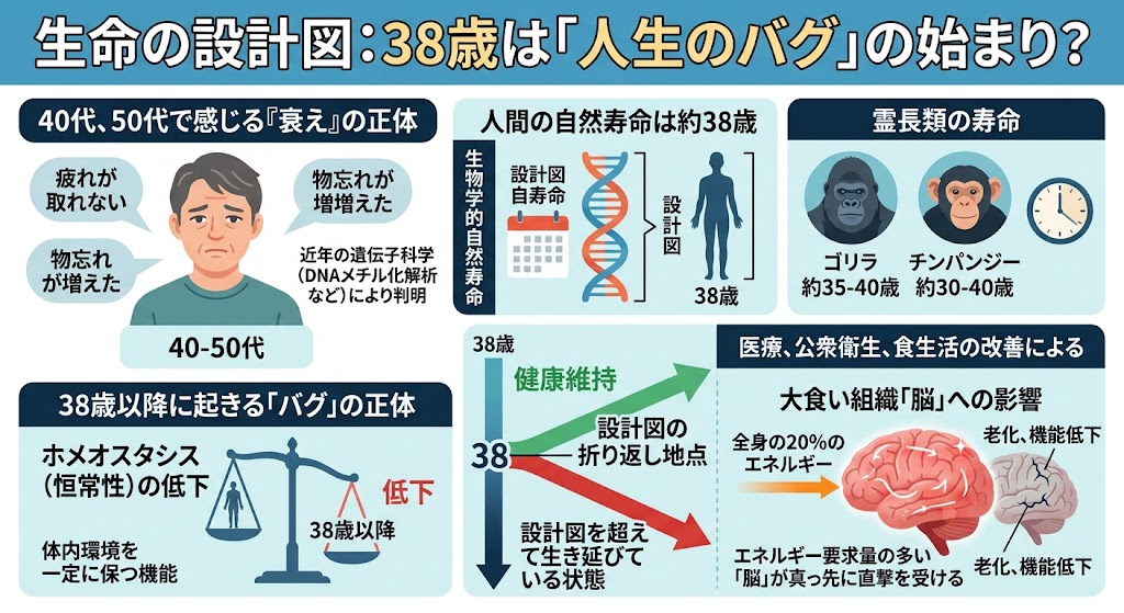 生命の設計図：38歳は「人生のバグ」の始まり？