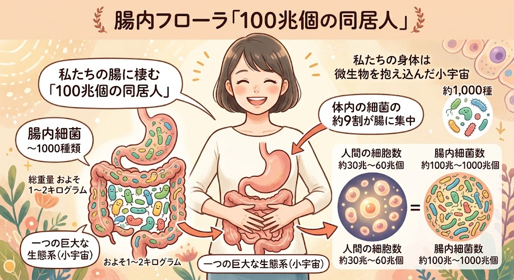 マイクロバイオームの基礎：私たちの腸に棲む「100兆個の同居人」