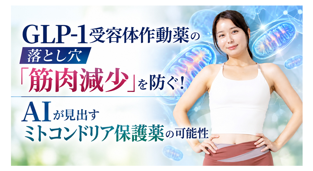 GLP-1受容体作動薬の落とし穴「筋肉減少」を防ぐ！──AIが見出すミトコンドリア保護薬の可能性